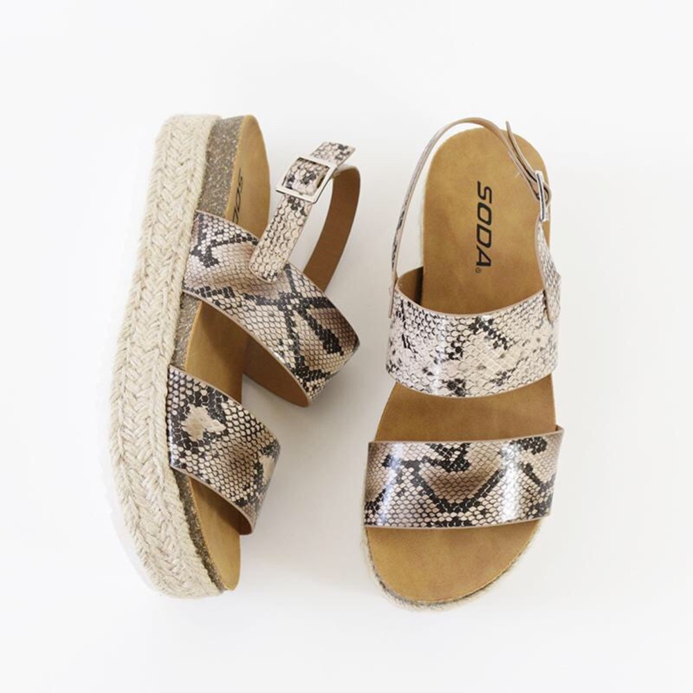 kazoo python printed sling back sandal espadrille - Picture 7 of 8